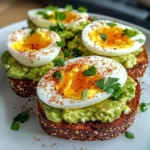 Avocado Cottage Toasts with Soft-Boiled Eggs & Paprika