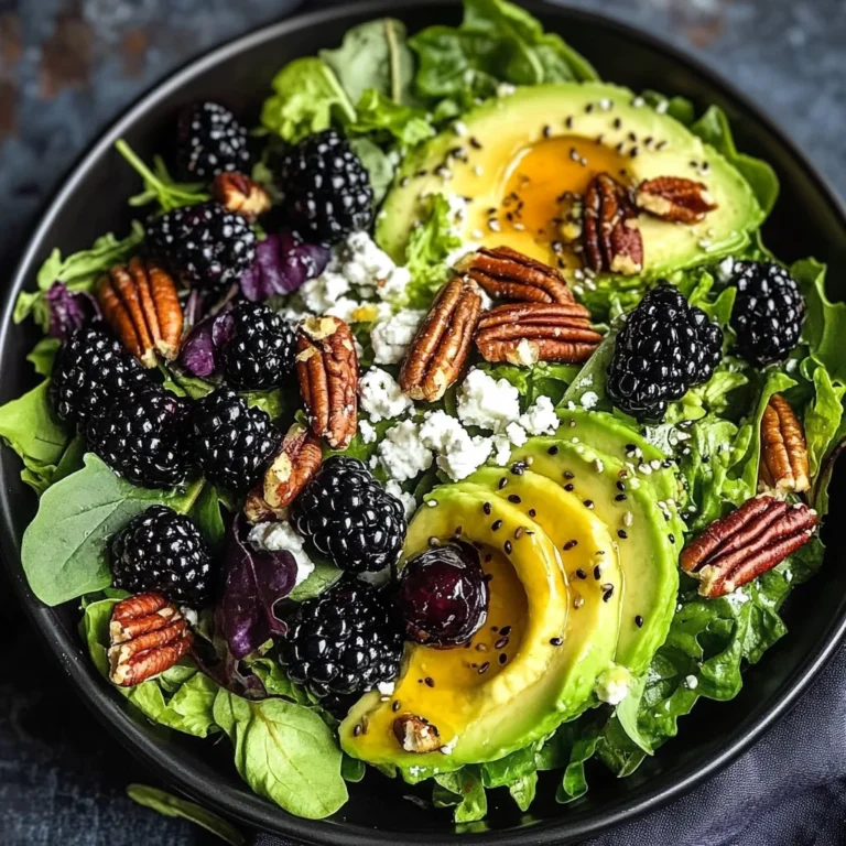 Blackberry & Avocado Salad with Honey Lemon Vinaigrette