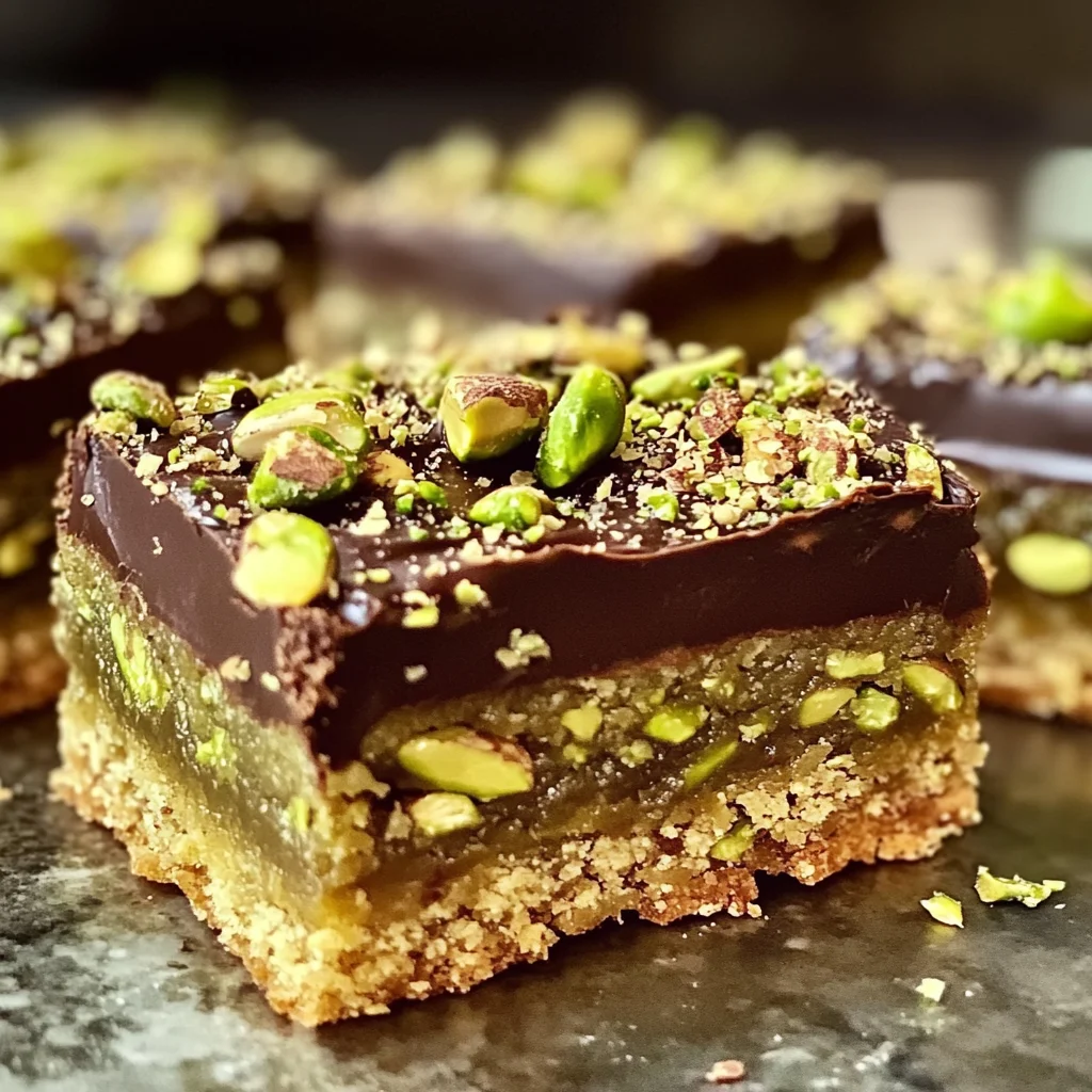 Brown Butter Dubai Pistachio Chocolate Chip Cookie Bars 🍪