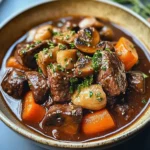 French Beef Stew with Mushrooms