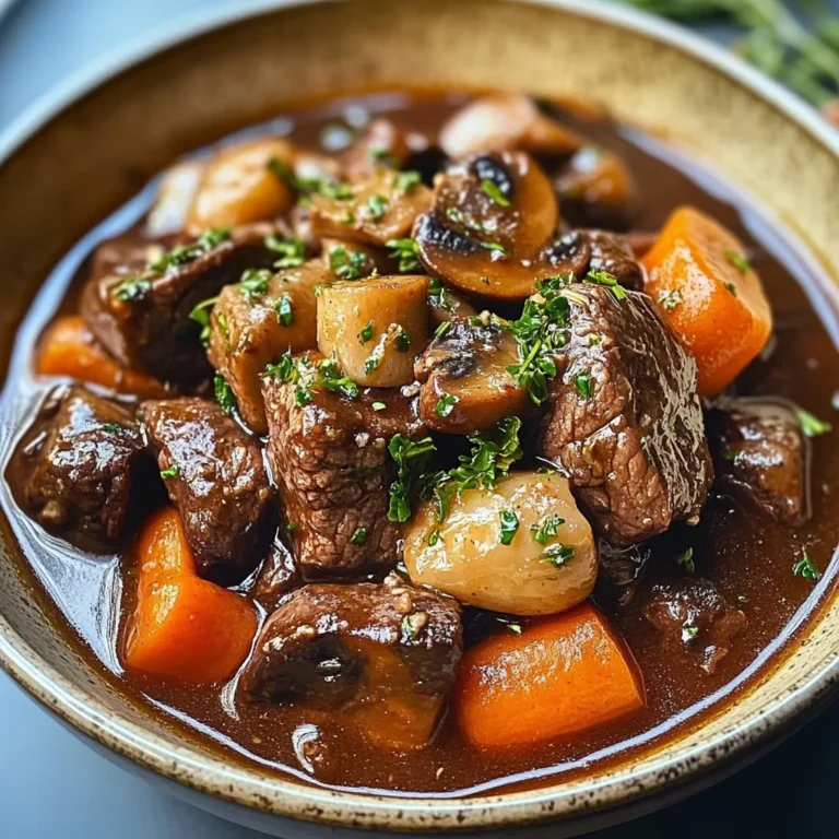 French Beef Stew with Mushrooms