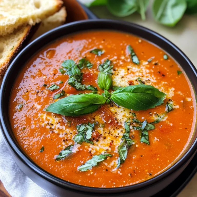 Homemade Roasted Tomato Basil Soup