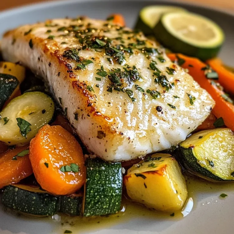 Lemon Herb White Fish with Sauted Vegetables