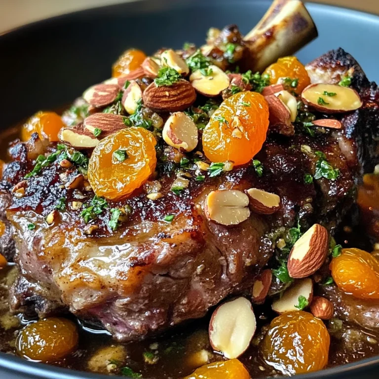 Moroccan Lamb Shoulder with Apricots and Almonds