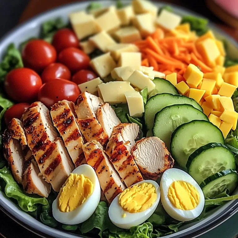 Protein Power Salad with Chicken, Eggs & Cheese