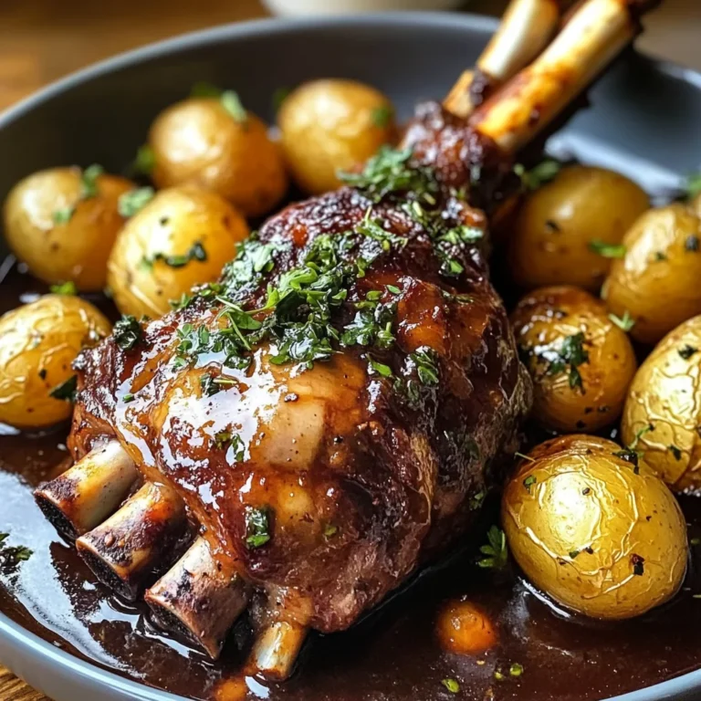 Red Wine & Herb Lamb Shanks with Roasted Potatoes
