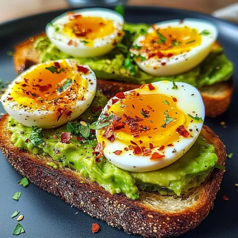 Spicy Avocado Toast with Jammy Eggs & Chili Crunch