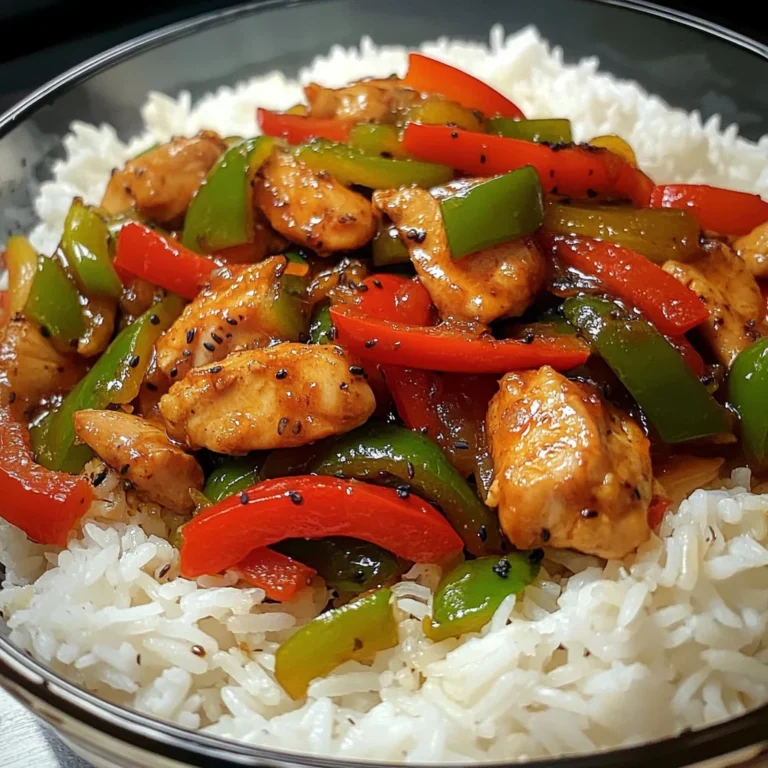 Spicy Pepper Chicken Stir-Fry with Rice