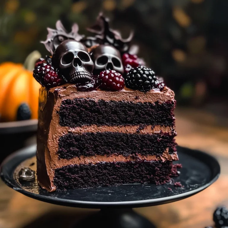 Spooky Black Velvet Halloween Cake