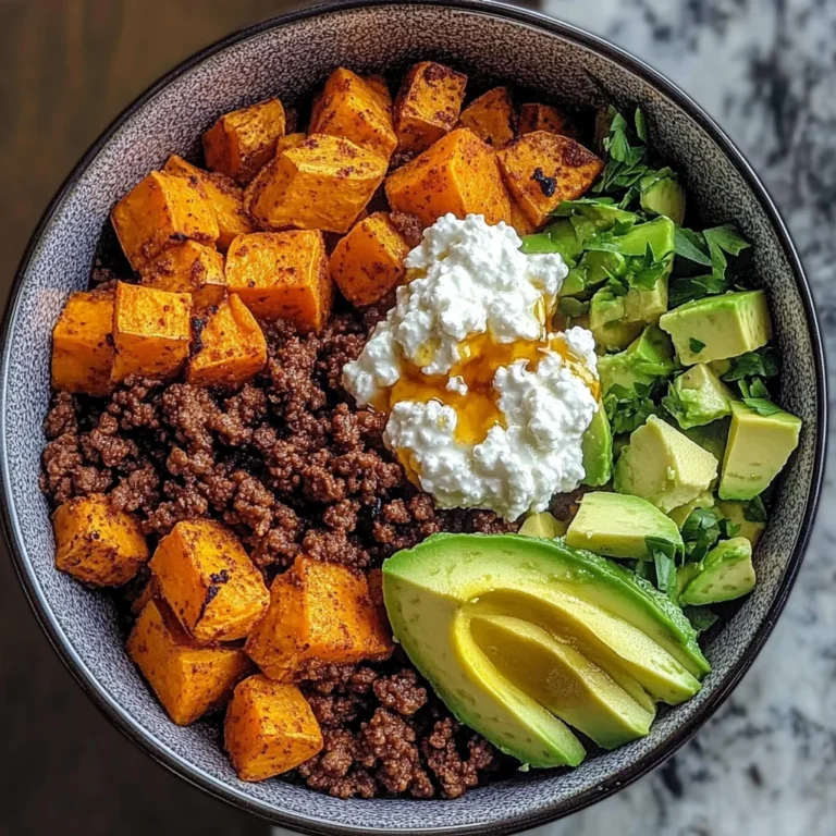 Sweet Potato, Beef & Avocado Protein Bowl