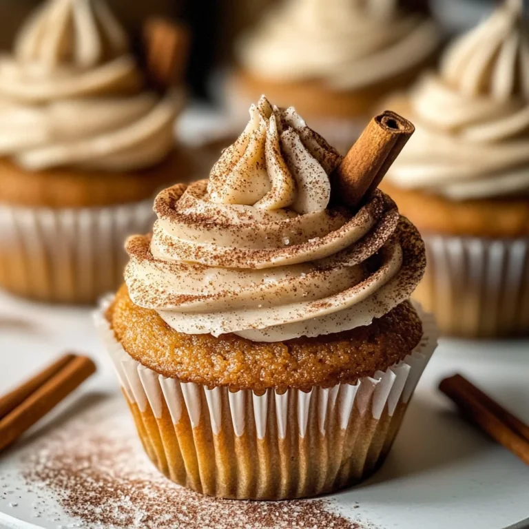 Vanilla Chai Pumpkin Latte Cupcakes with Cinnamon Brown Sugar Frosting