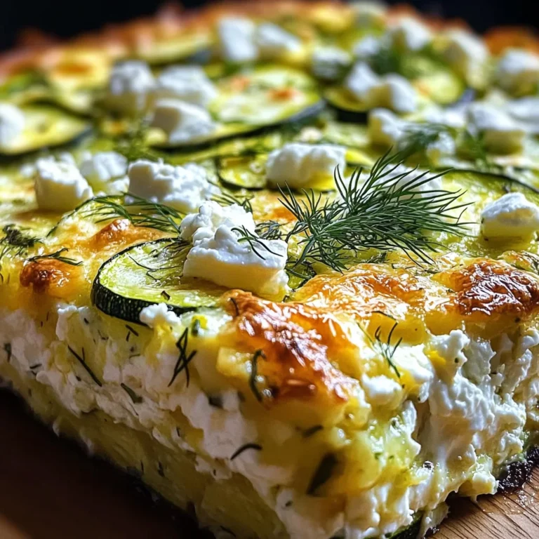 Zucchini Feta Cottage Cheese Bake