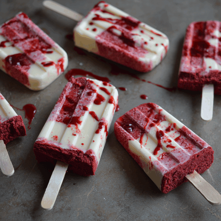 Blood Splatter Cakesicles