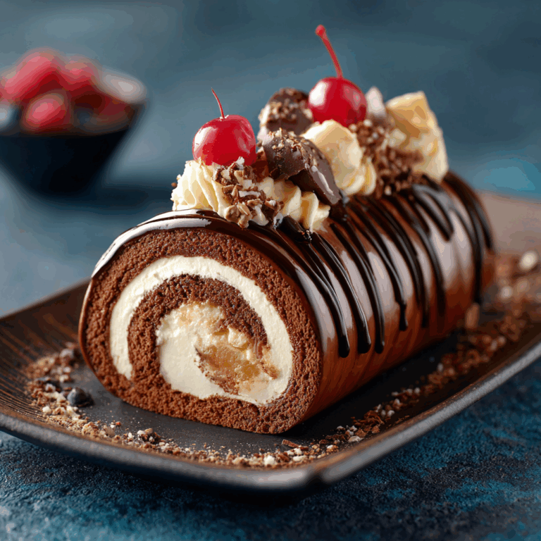 Dubai Chocolate Roll Cake