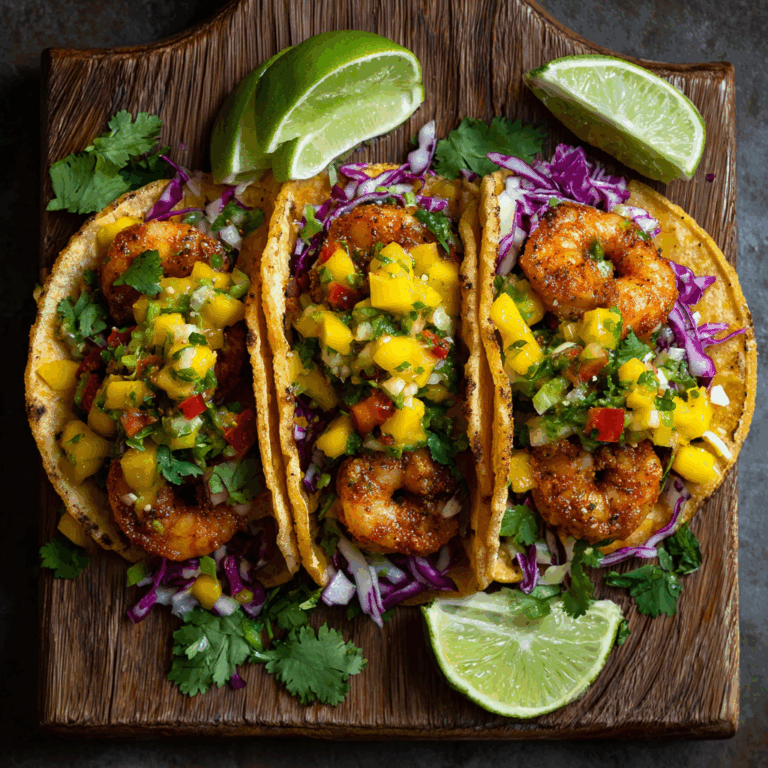 Spicy Shrimp Tacos with Mango Salsa