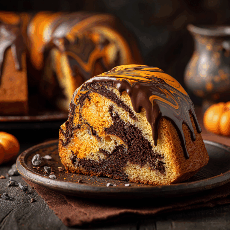Spooky Halloween Marble Cake