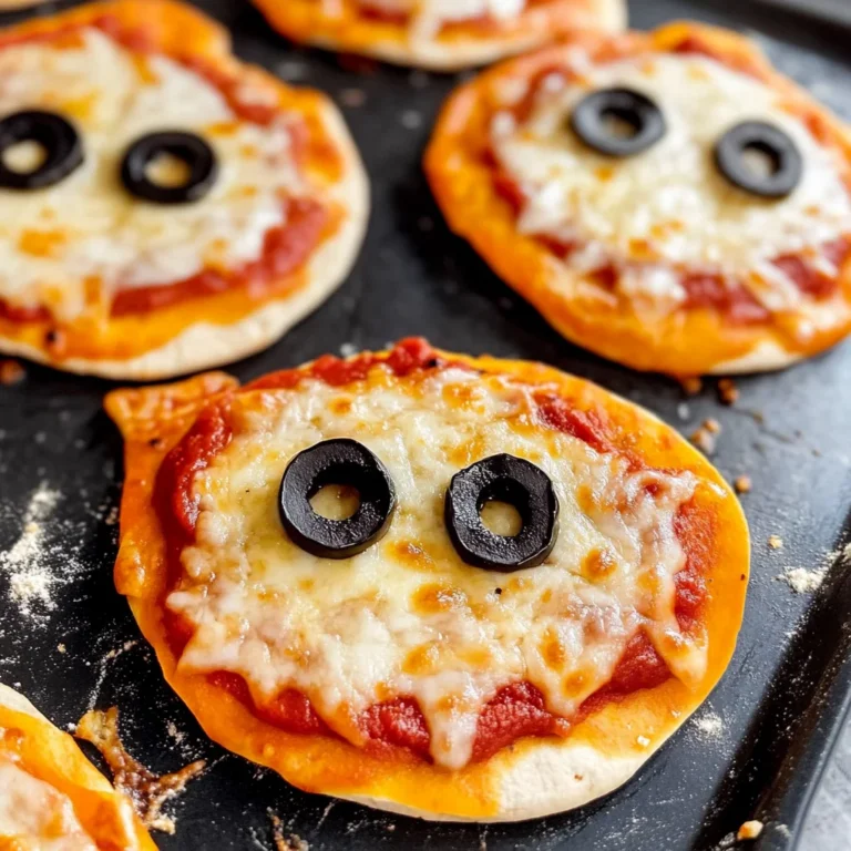 Easy Mini Halloween Pizzas