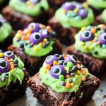 Witch's Cauldron Halloween Brownie Bites